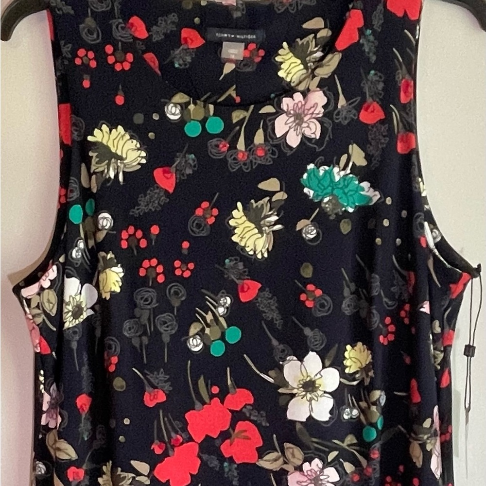 Tommy Hilfiger Floral Red and Blue Sleeveless Dress